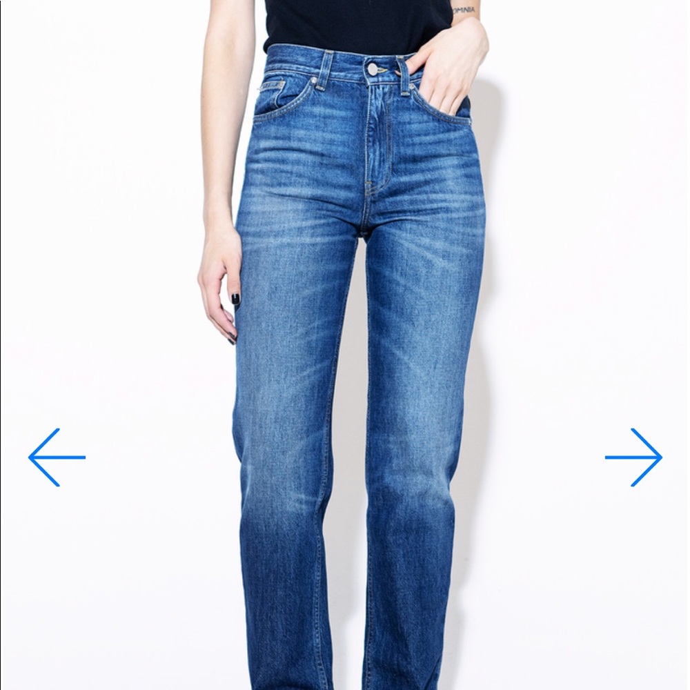 Blk dnm blue jeans cropped